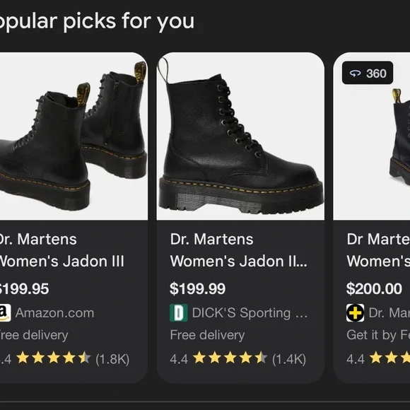 Women’s Dr Martens Jadon III Platform Black Womens 7 Mens 6 New No Box Goth BLK - Picture 6 of 6